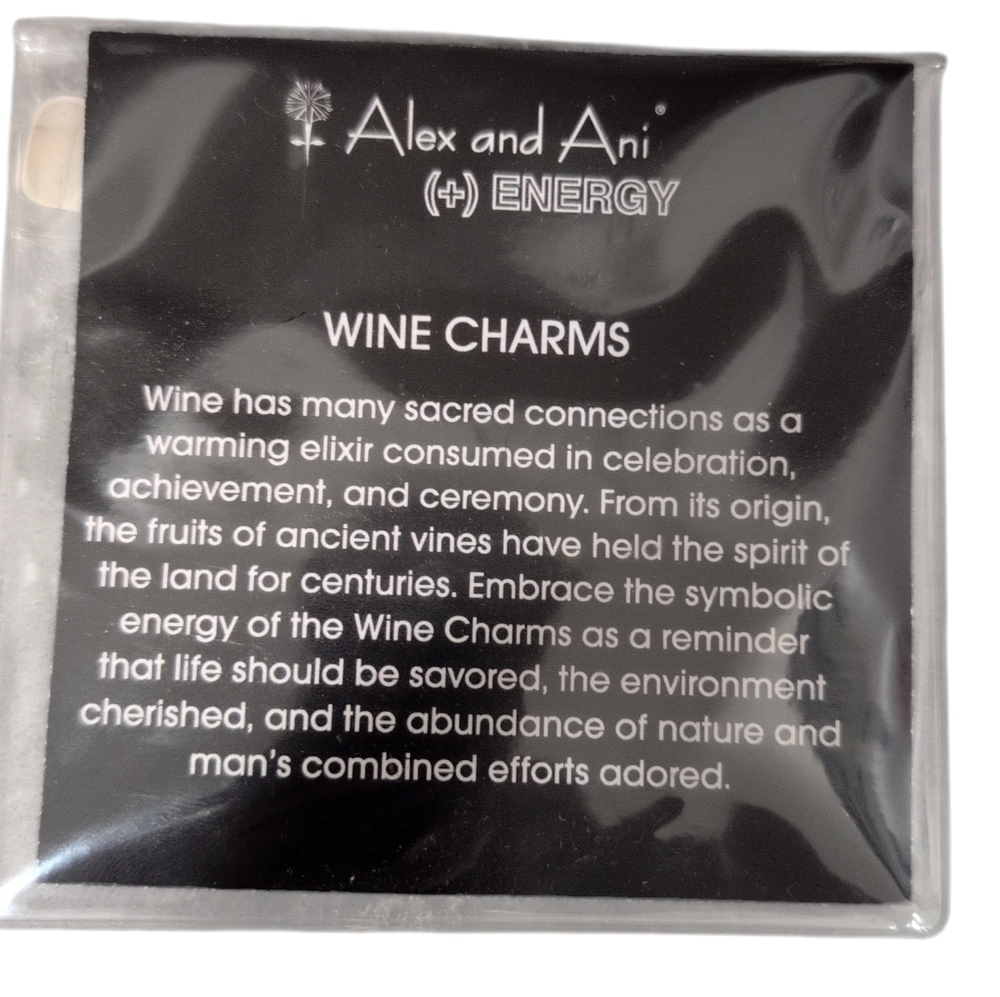 Alex and Ani 4pc Gold and Silver Wine Charms - Picture 4 of 4